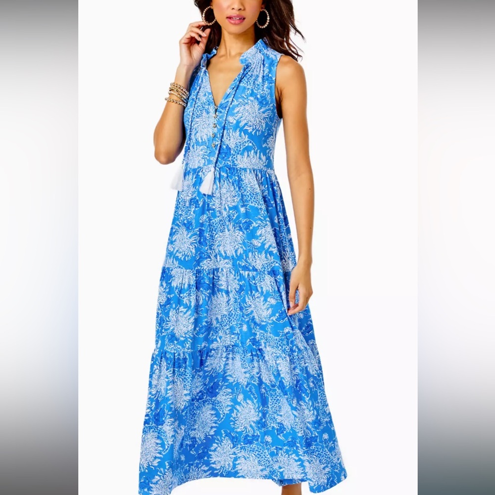 Lilly Pulitzer Blue Malone Maxi Dress